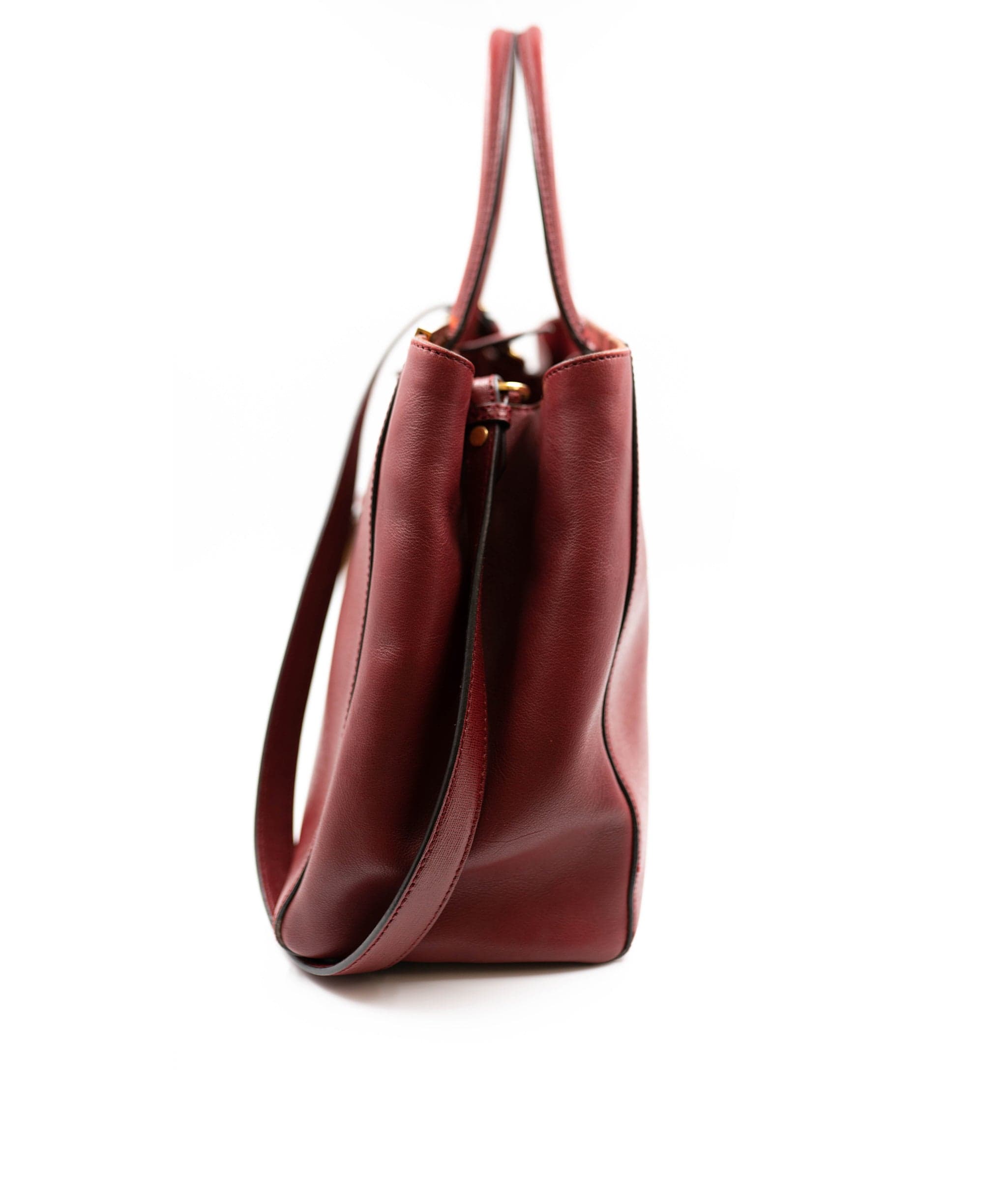 Fendi Fendi Burgundy Leather 2Jours Tote Bag - AGL1913