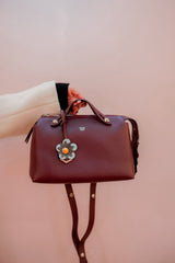 Fendi Fendi Burgundy Leather Small By The Way Bag - AGL1664
