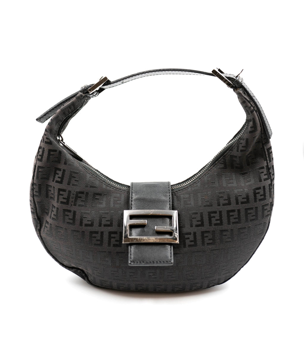 Fendi Vintage Zucca Croissant Hobo Bag