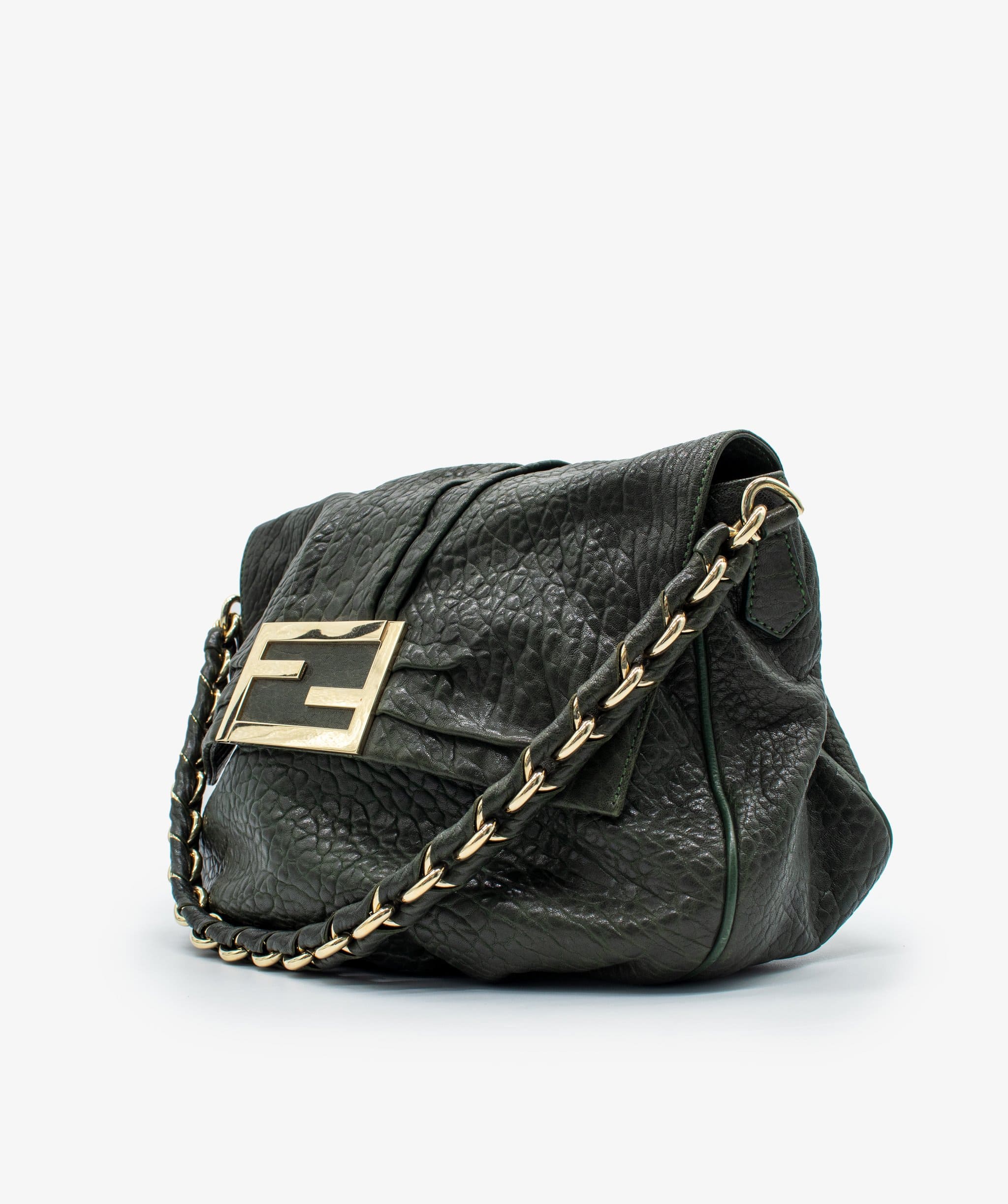 Fendi Fendi Leather Mia Flap Bag