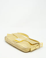 Fendi Fendi limited edition gold nappa leather and crystal baguette bag  ASL3308