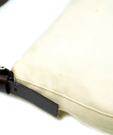 Fendi FENDI Mamma Baguette Shoulder Bag Canvas Beige Auth bs1973 - AWL3904