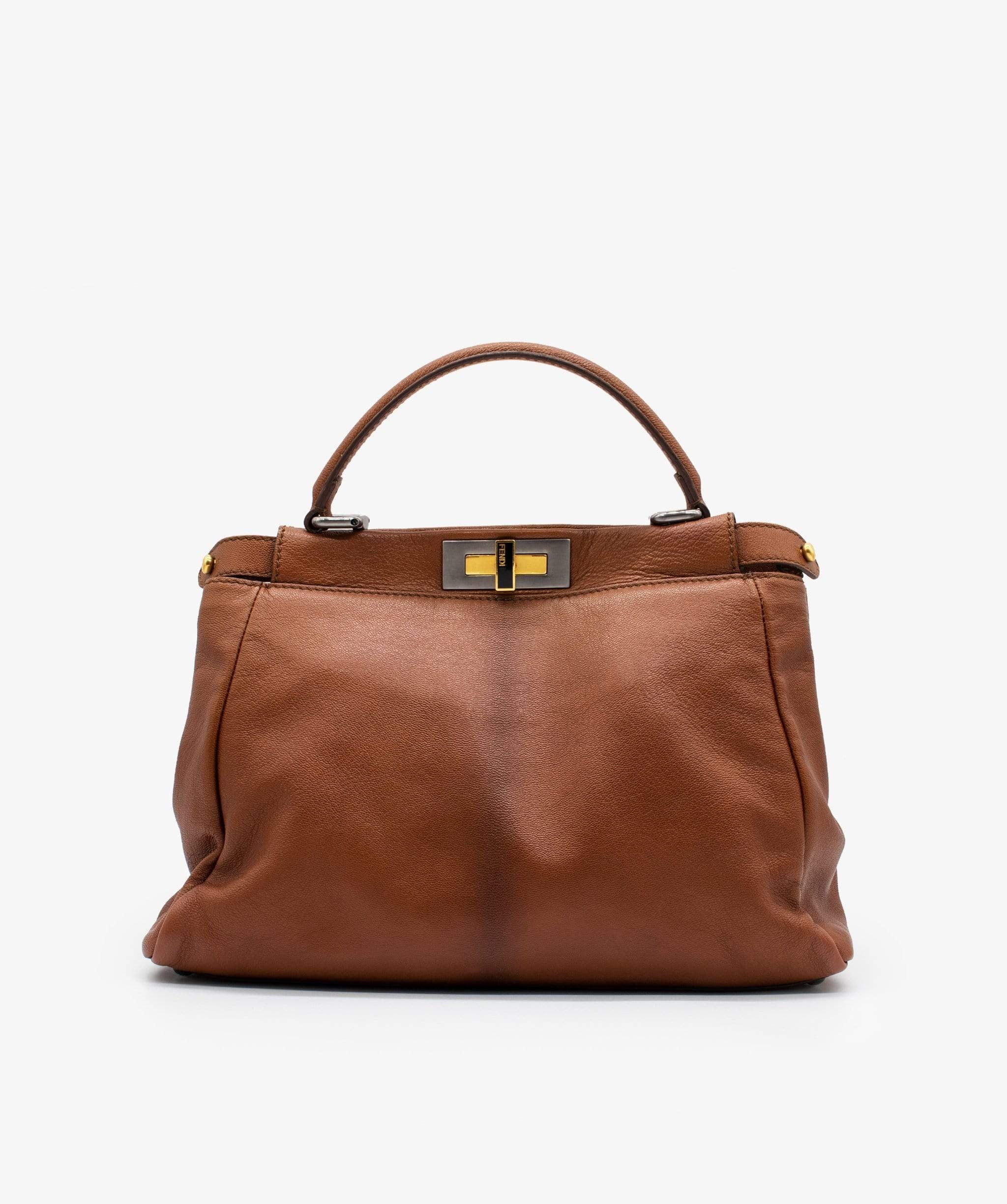 Fendi Fendi Medium Peekaboo Brown Leather RJL1174