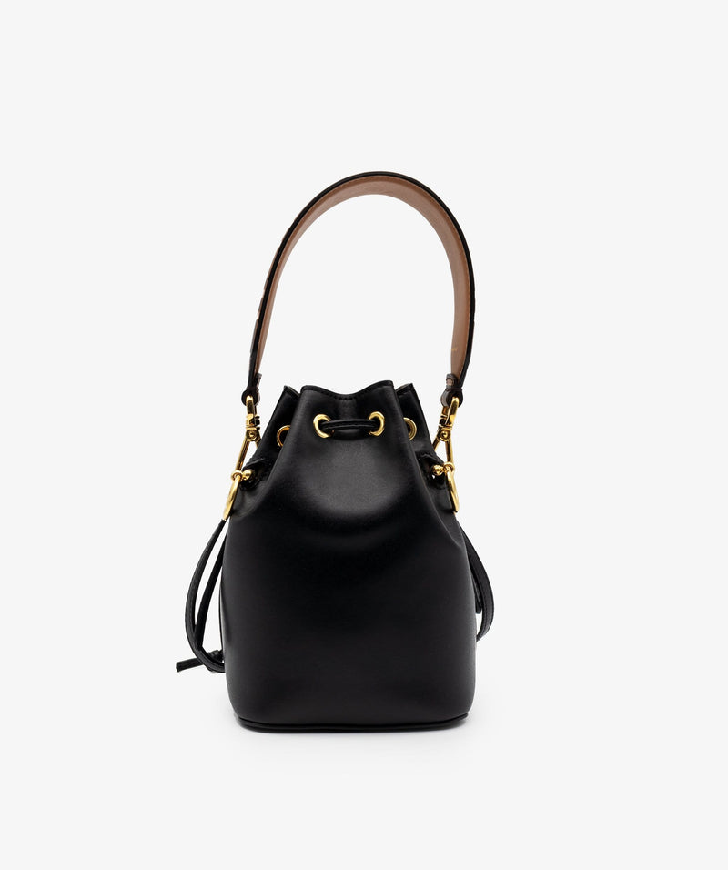 Fendi Black/Brown Zucca PVC and Leather Mon Tresor Bucket Bag Fendi