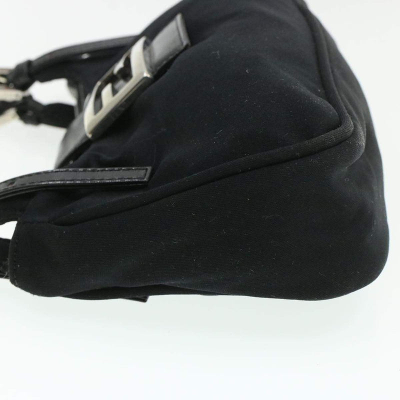 FENDI Nylon Mamma Baguette Shoulder Bag Black – LuxuryPromise