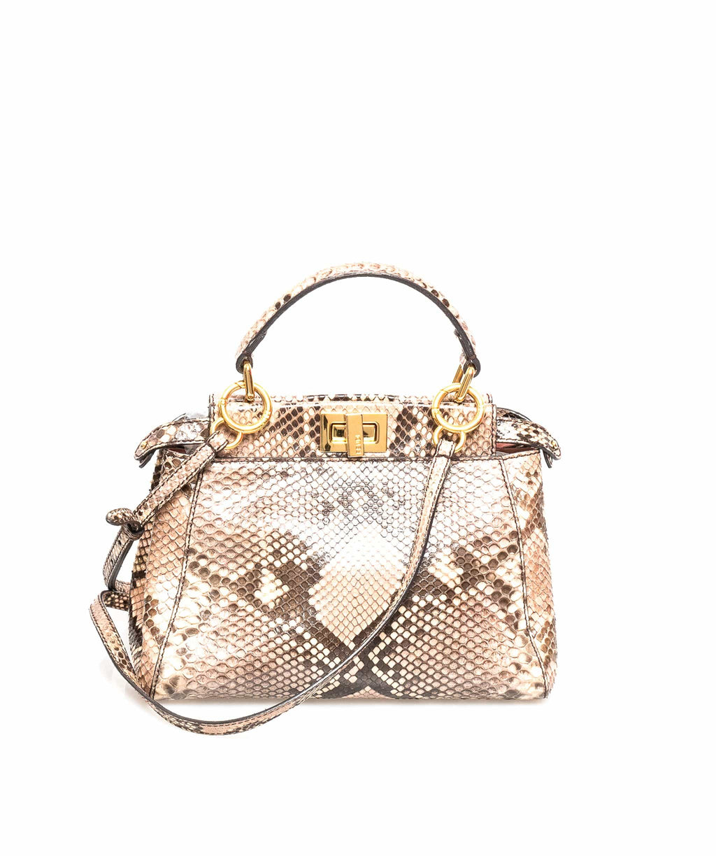 Fendi peekaboo mini outlet python