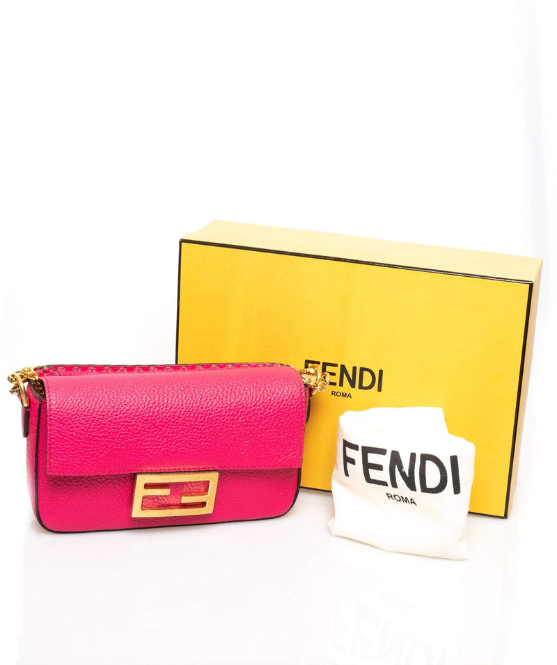 FENDI Card Holder Multi Color Baguette Leather Wallet New F/S from Japan