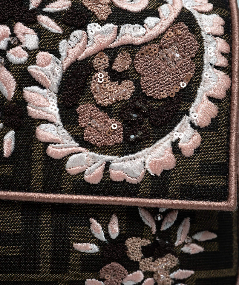 Fendi Fendi Roma/ Amor Fabric bag with Embroidery detailing - ASL1620