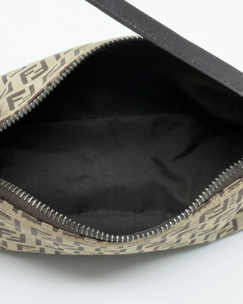 Fendi Fendi Small Brown Zuchino Handbag - AWL1209