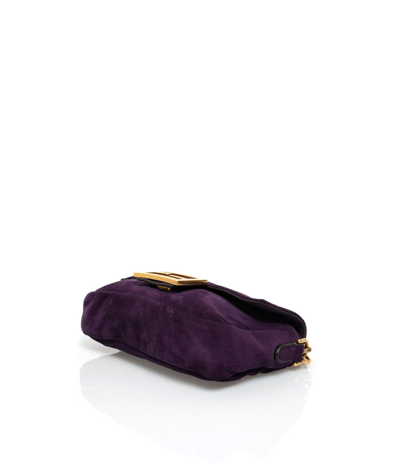 Fendi Fendi Small Purple Suede Baguette - ASL1542