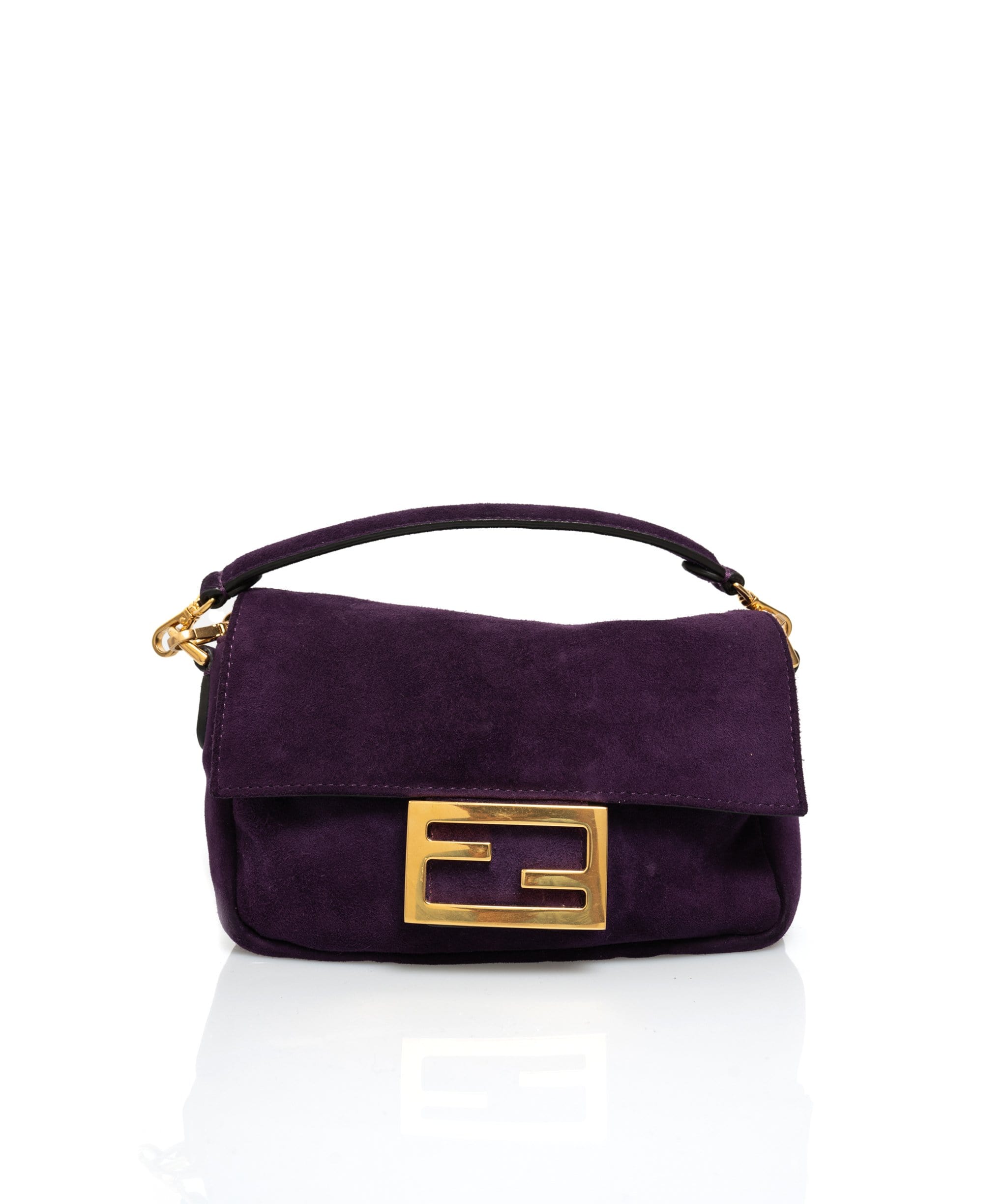 Fendi Fendi Small Purple Suede Baguette - ASL1542