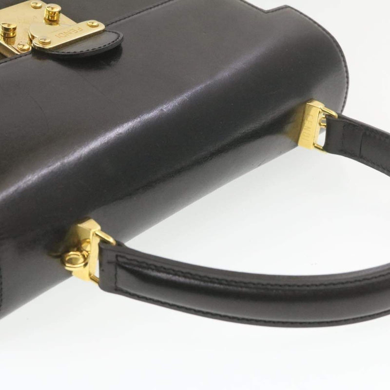 Fendi FENDI Vintage 2way Black Leather Satchel Bag