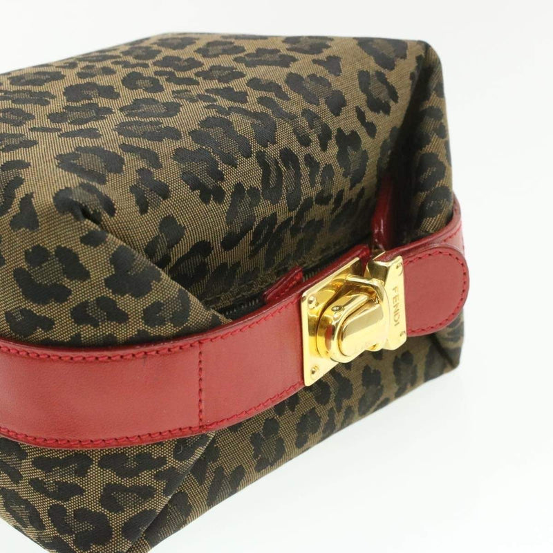 Fendi Fendi Vintage Leopard Print Vanity Bag Mini