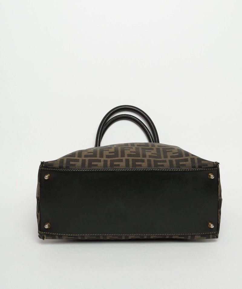 Fendi Fendi Vintage Zucca Top Handle Crossbody Bag