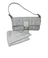 Fendi Fendi Woven Patent Leather Baguette Bag - AGL1287