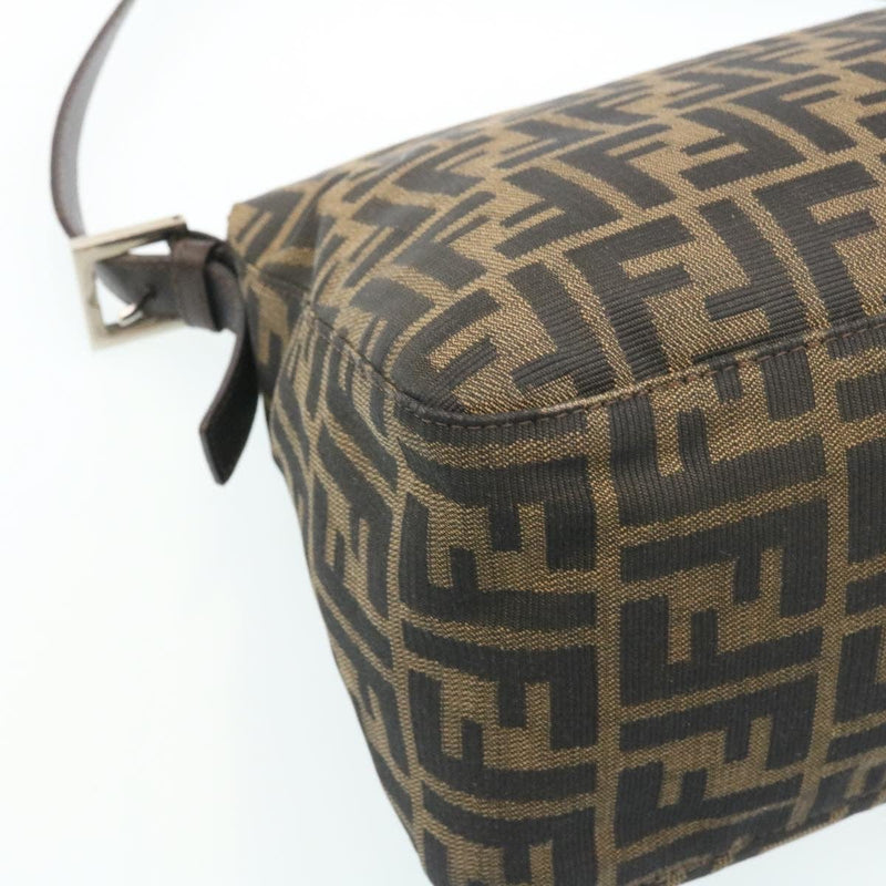 Fendi Vintage Brown Zucca Monogram Baguette Shoulder Bag at