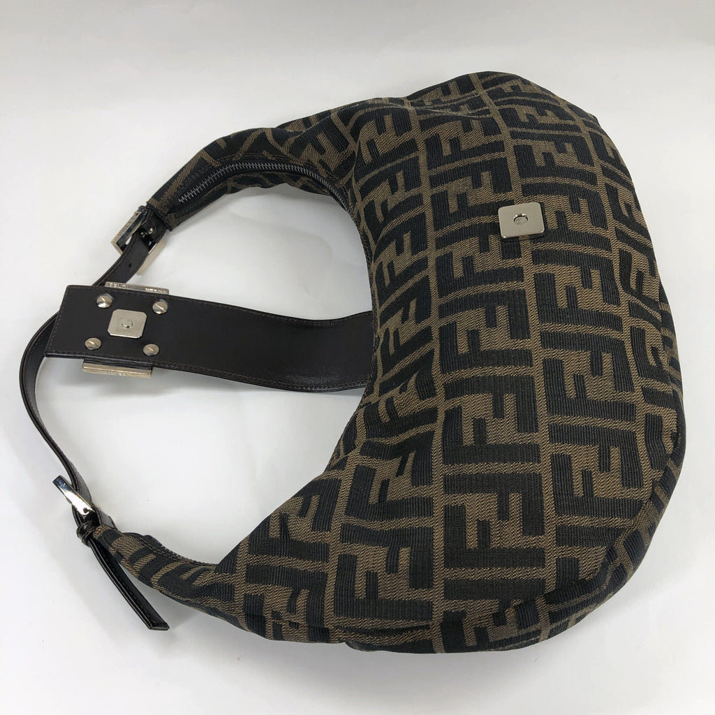 Fendi Zucca Hobo Handbag Brown – AMORE Vintage Tokyo