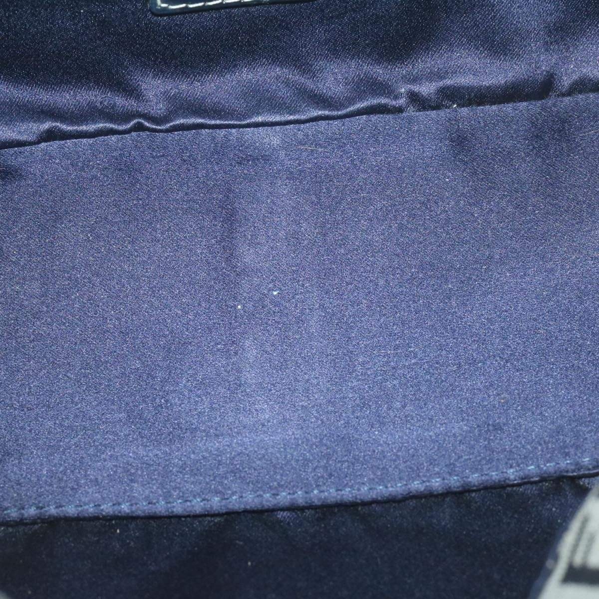 Fendi FENDI Zucchino Canvas Mamma Baguette Shoulder Bag Navy
 Blue Auth gt702 MW2746