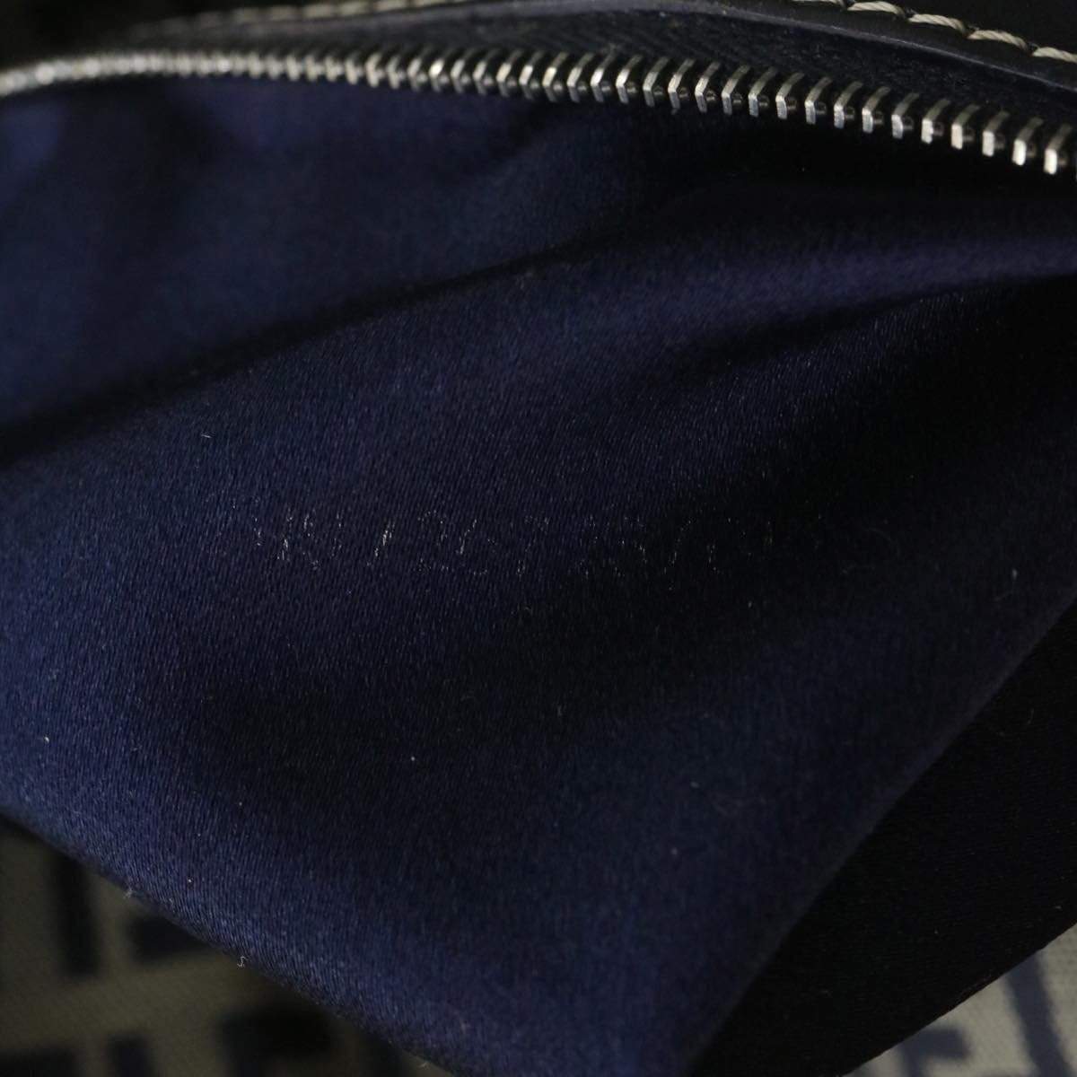 Fendi FENDI Zucchino Canvas Mamma Baguette Shoulder Bag Navy
 Blue Auth gt702 MW2746