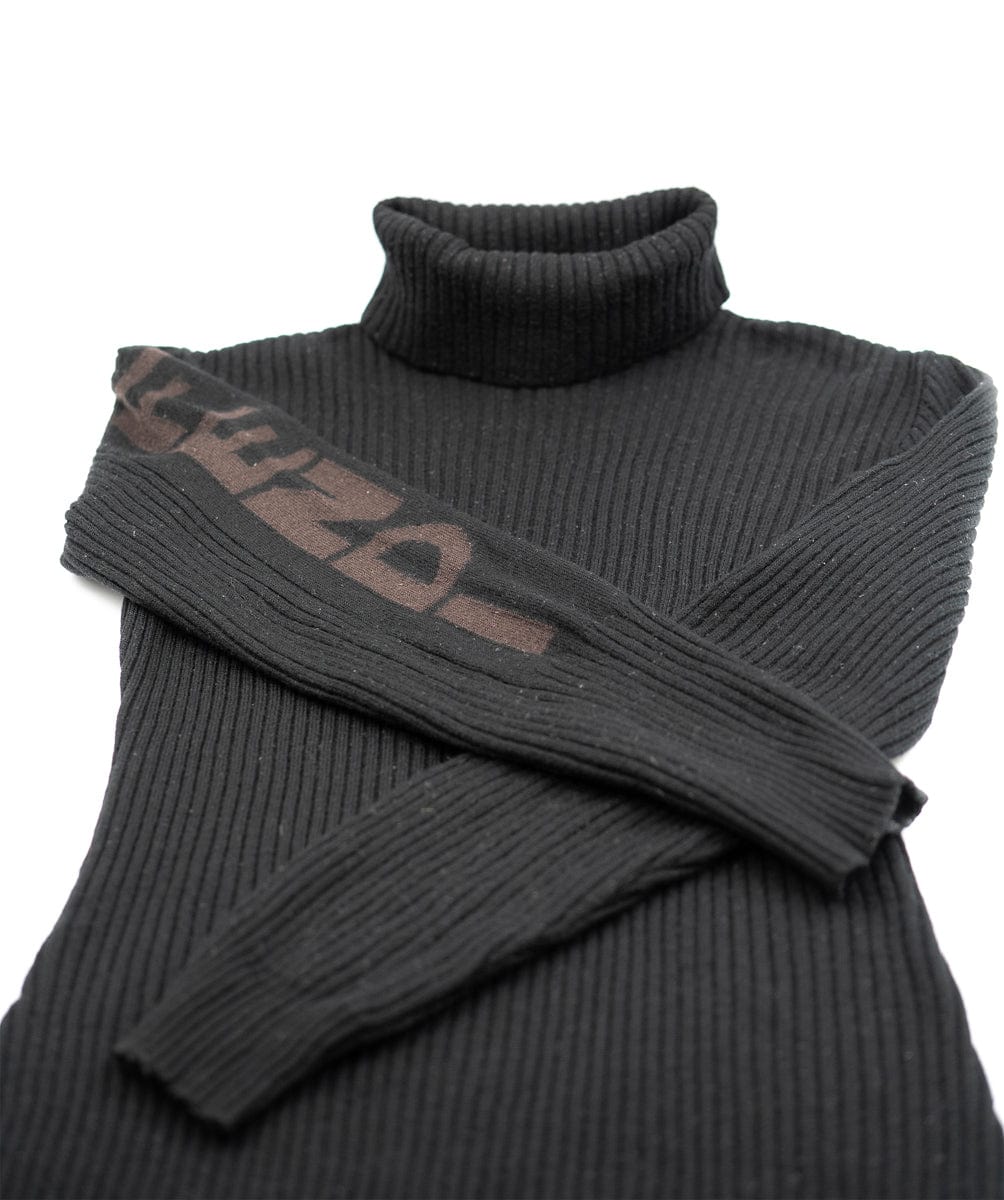 Fendi Fendi Logo Sleeve Knit Dress Black ASL4789