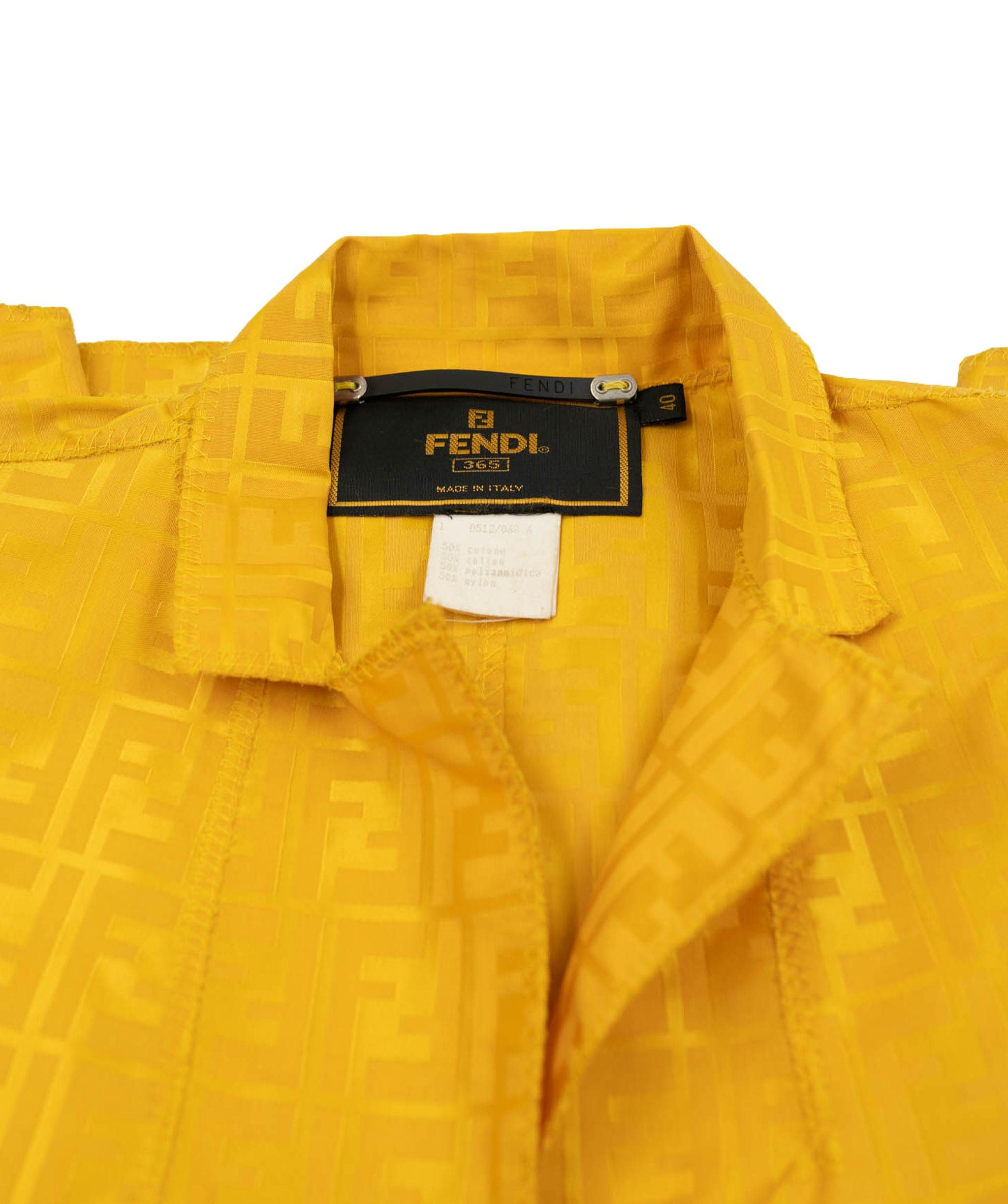 Fendi Fendi Zucca Trench Coat Yellow ASL4675
