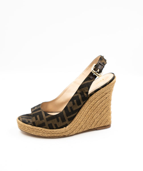 Fendi Zucca Wedges AGC1428 LuxuryPromise