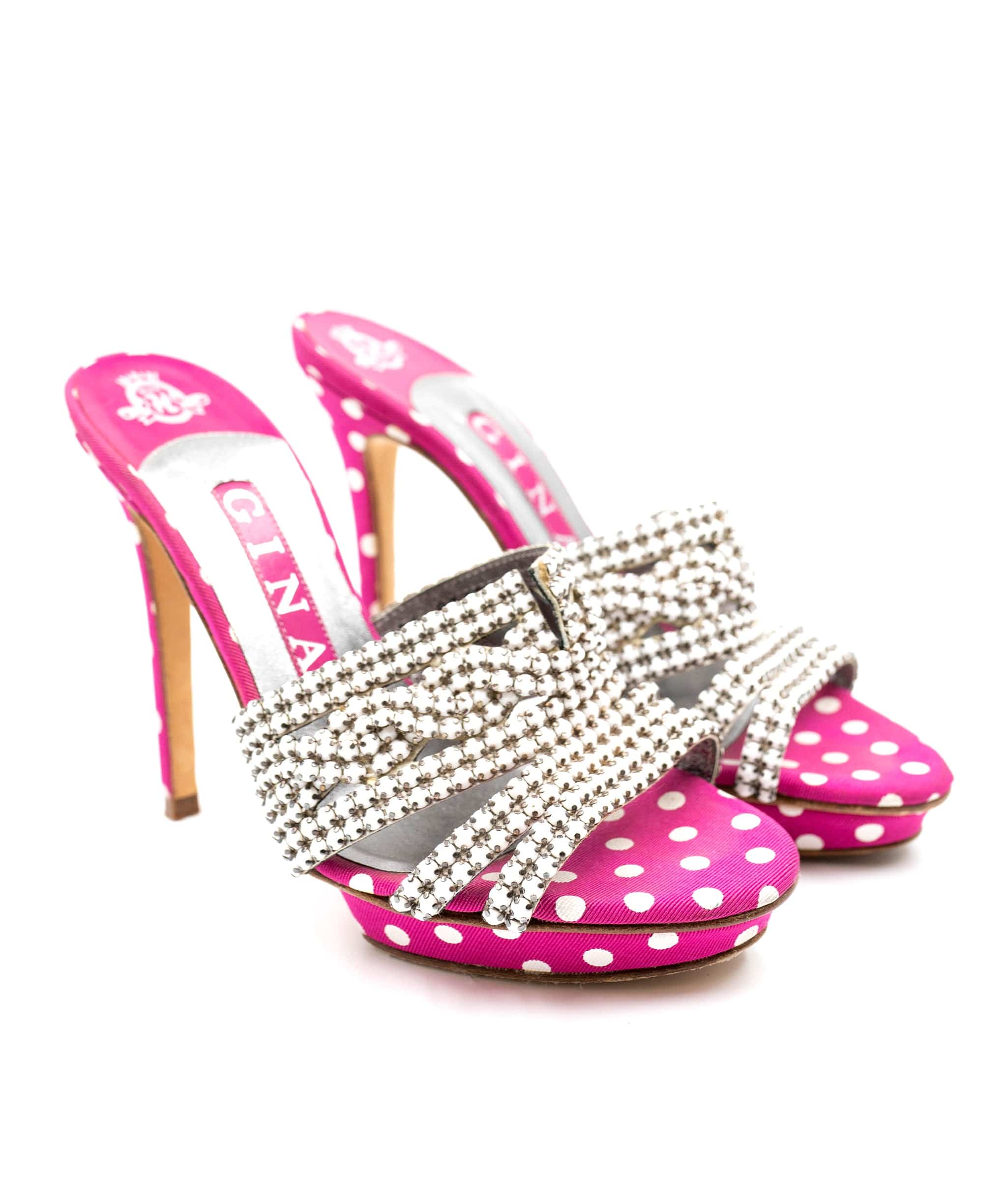 Gina Gina pink polka dot heels UK 3.5 - NW5140