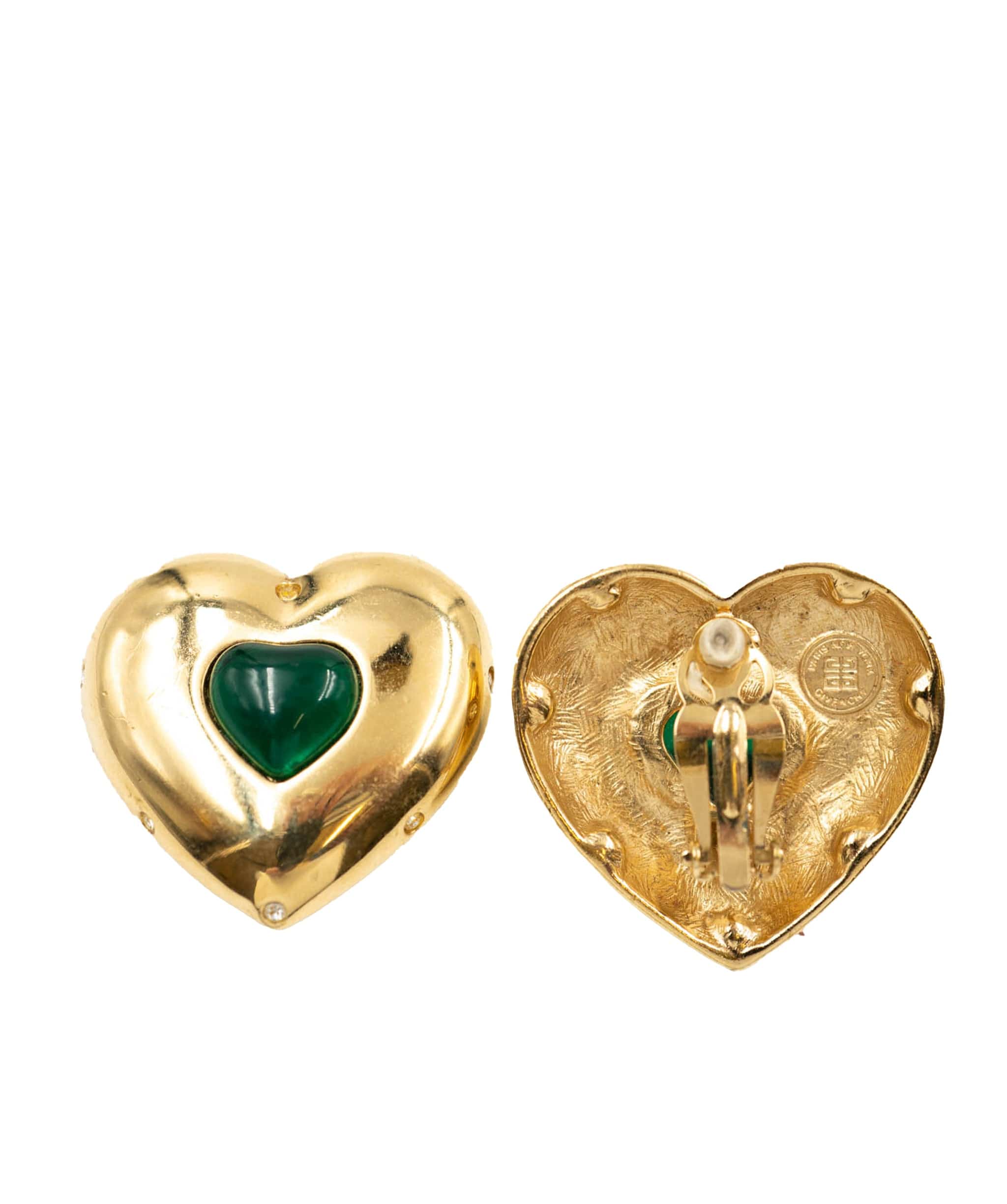 Givenchy Givenchy Heart Bijou Earrings Green/Gold - AWL3709