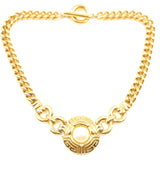Givenchy Givenchy vintage chain necklace with faux pearl detailing and t bar closure AEL1057