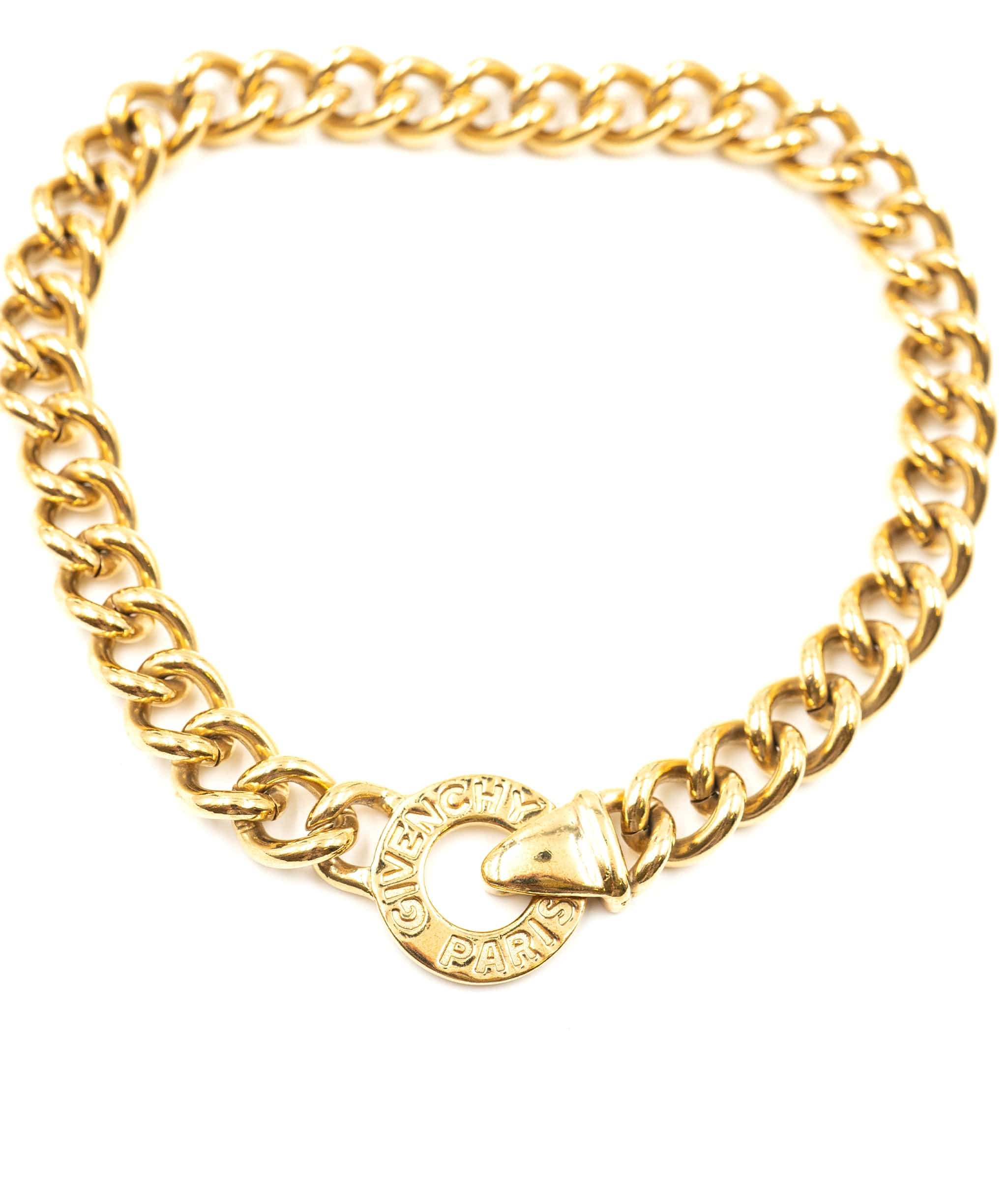 Givenchy Givenchy vintage chunky chain necklace with Givenchy Paris hook and eye closure AEL1056