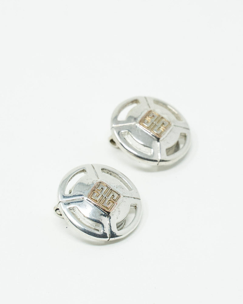 Givenchy Vintage Givenchy Silver and Gold Earrings c.1980s. - AWL3473