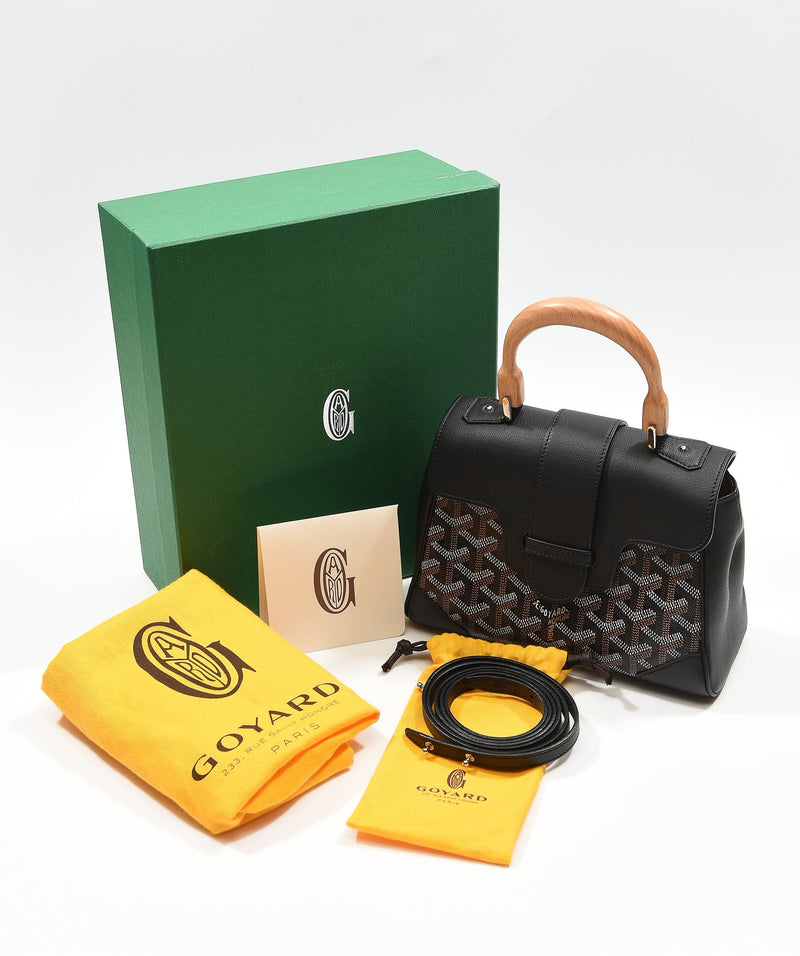 Goyard Black Goyardine Mini Saigon Bag For Sale at 1stDibs