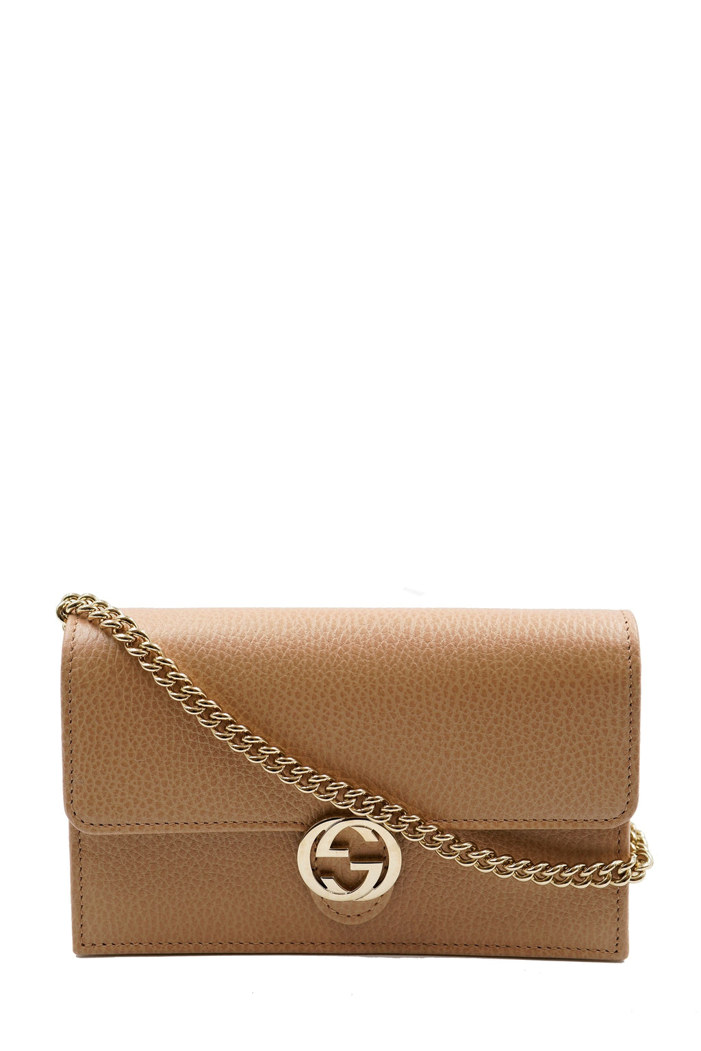 Gucci, Bags, Gucci Interlocking Gg Beige Wallet On Chain