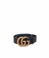 Gucci Gucci GG Black Leather Belt  - AGL1265