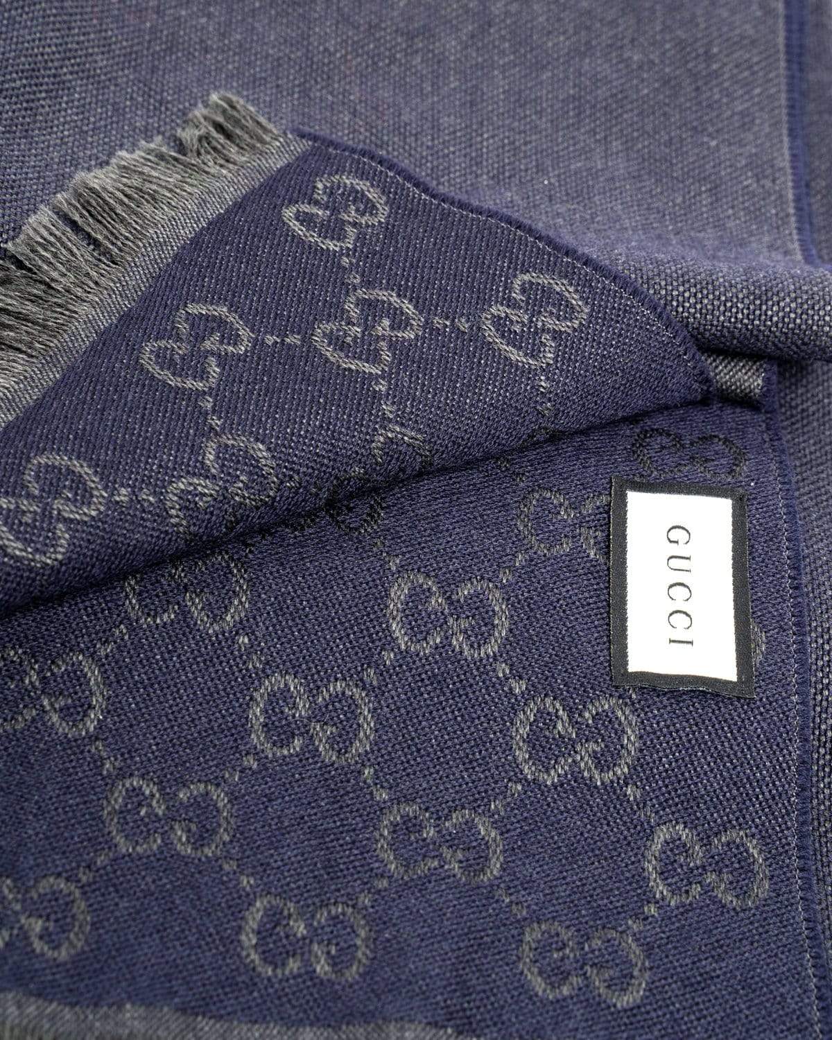 Gucci Gucci GG Navy and Grey scarf - ADL1539