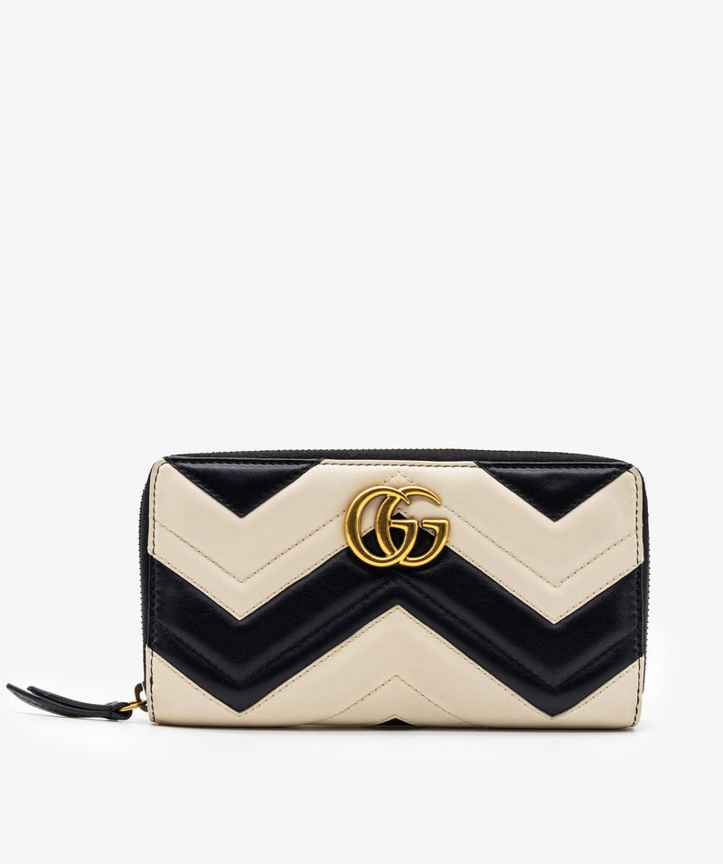 Gucci Marmont Black and White Wallet RJL1729 LuxuryPromise