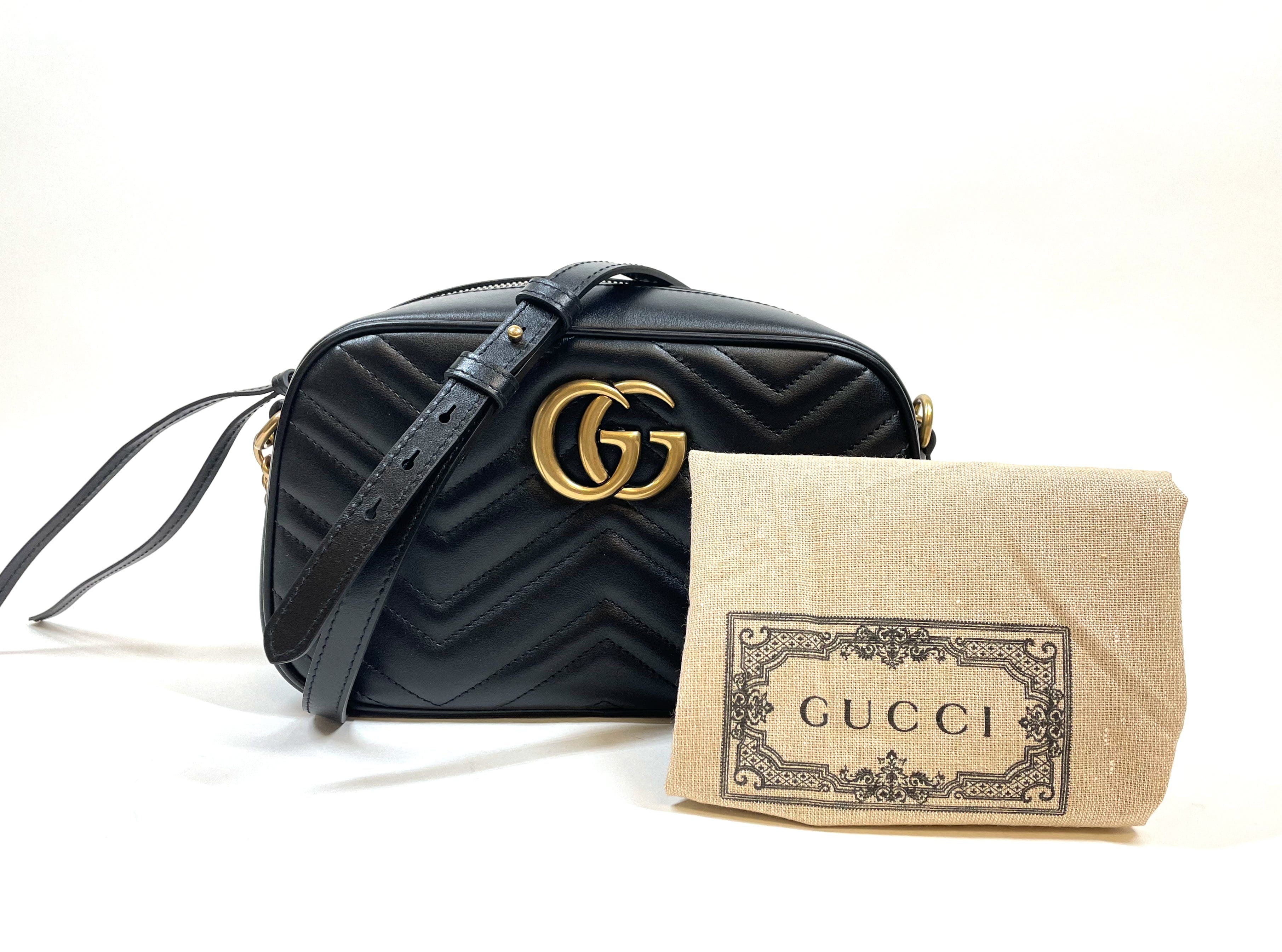 Gucci Black Gucci Marmont Shoulder Bag  ASL3067