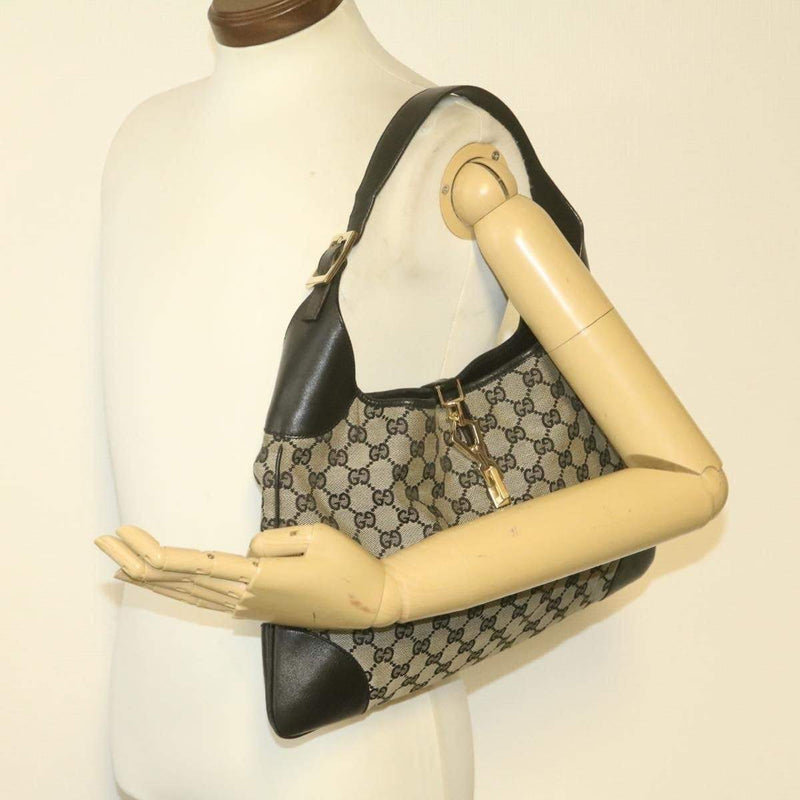 Gucci - Authenticated Jackie Vintage Handbag - Cloth Black For Woman, Never Worn