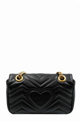 Gucci Gucci Black Leather Marmont Bag GHW AGC1441