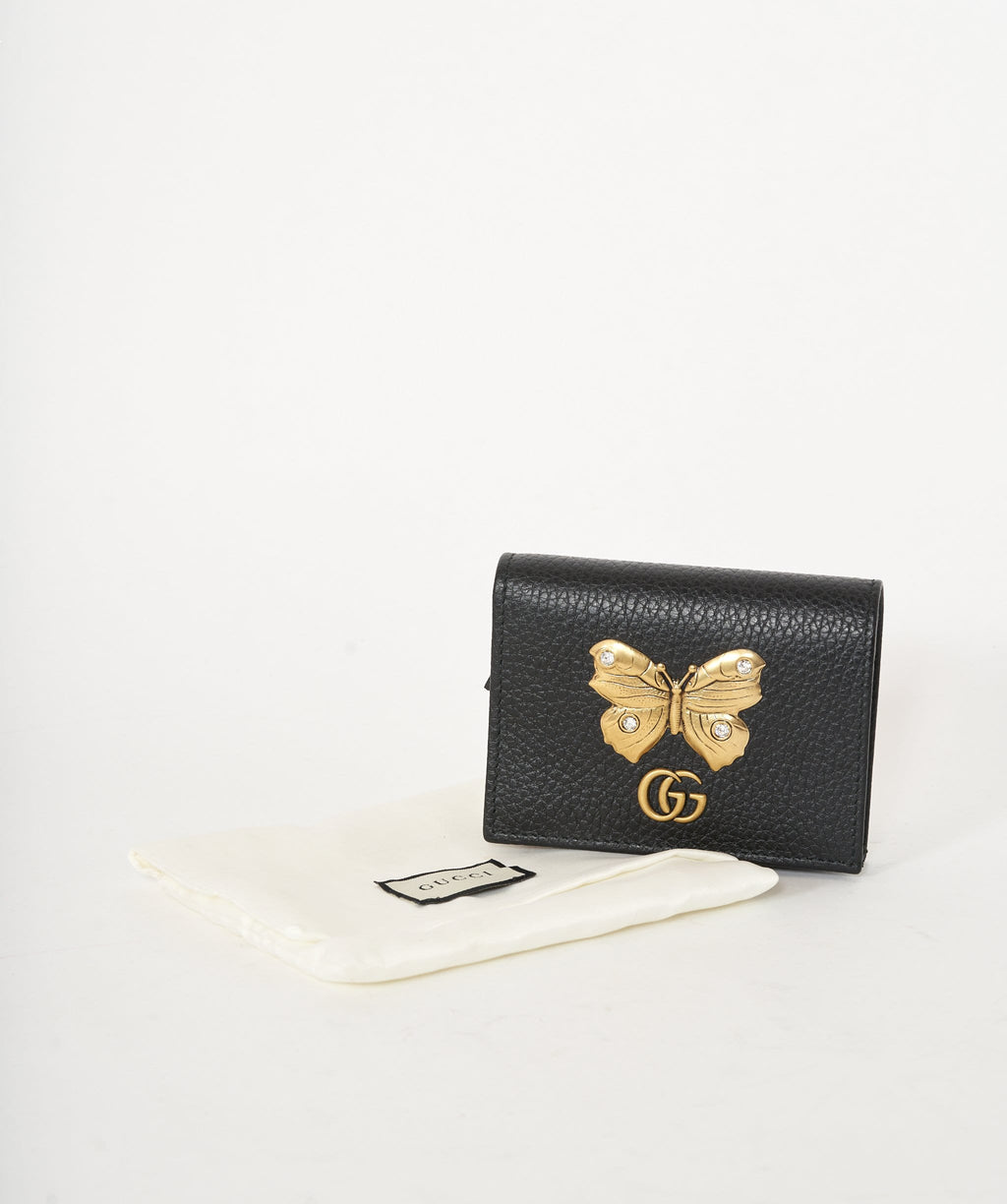 Gucci Black wallet with butterfly LuxuryPromise