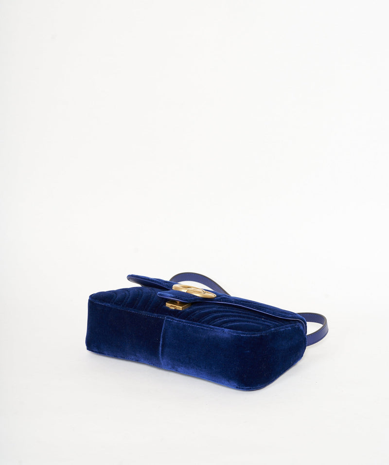 Gucci velvet bag online blue