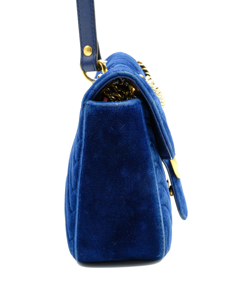 Blue gucci velvet online bag