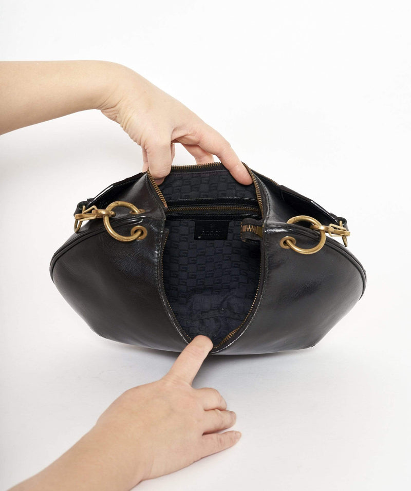 Gucci Gucci Crescent Black Shoulder Bag