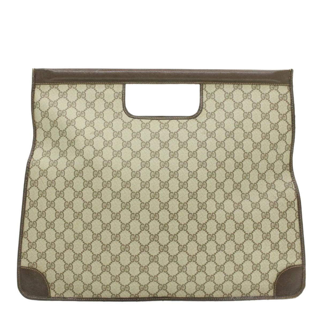 GUCCI GG Canvas Flat Hand Bag PVC Leather – LuxuryPromise