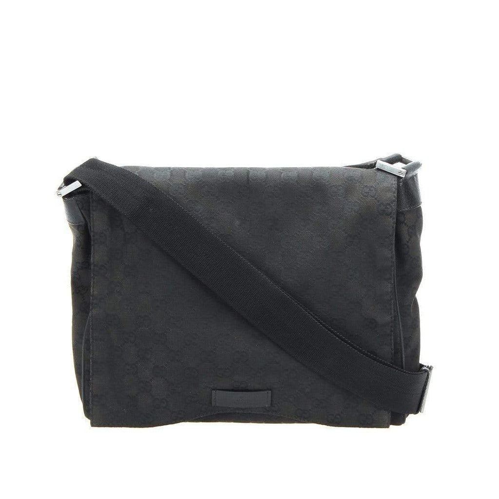 Gucci Gucci GG Monogram Messenger Bag Black