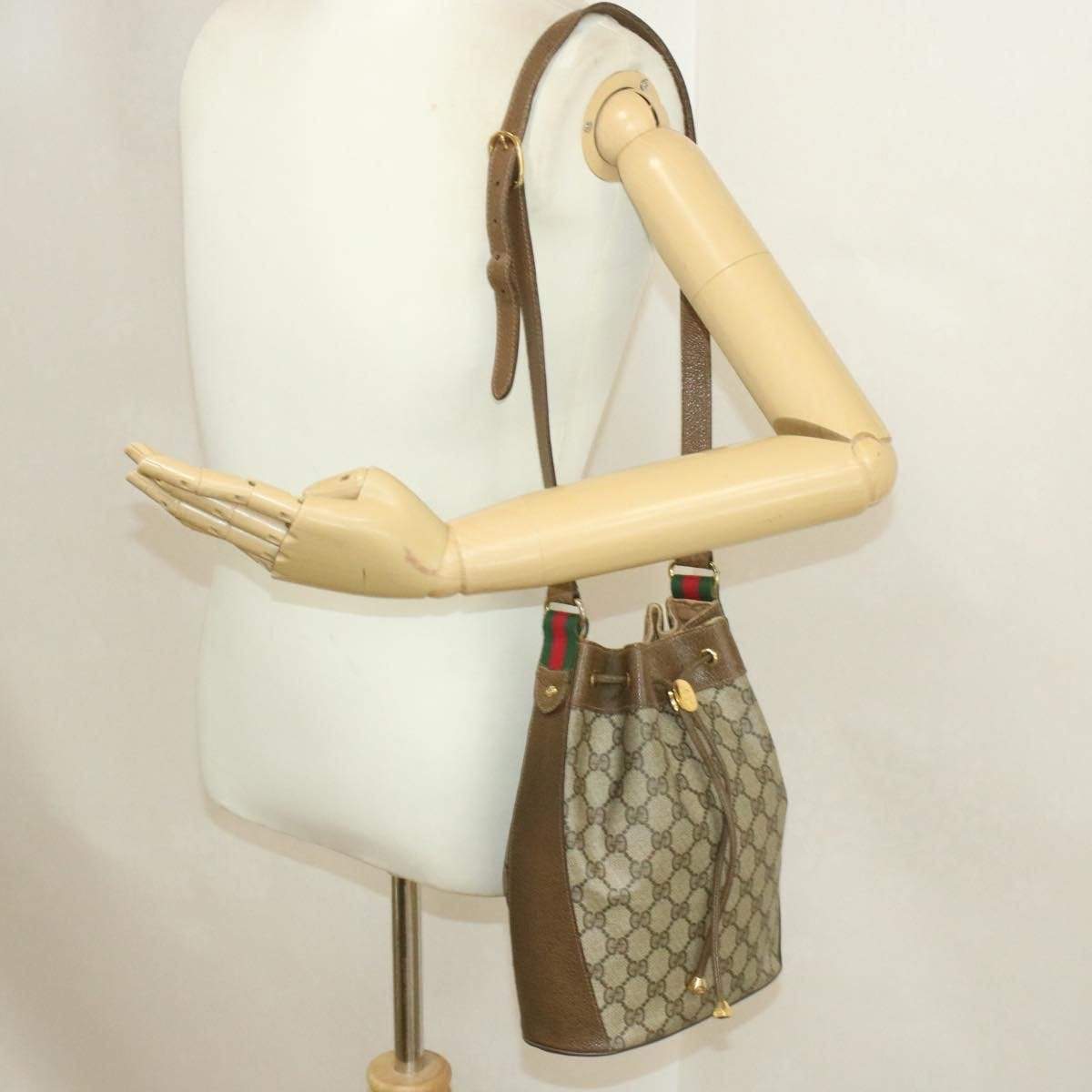 Gucci GUCCI GG Canvas Sherry Line Web Shoulder Bag