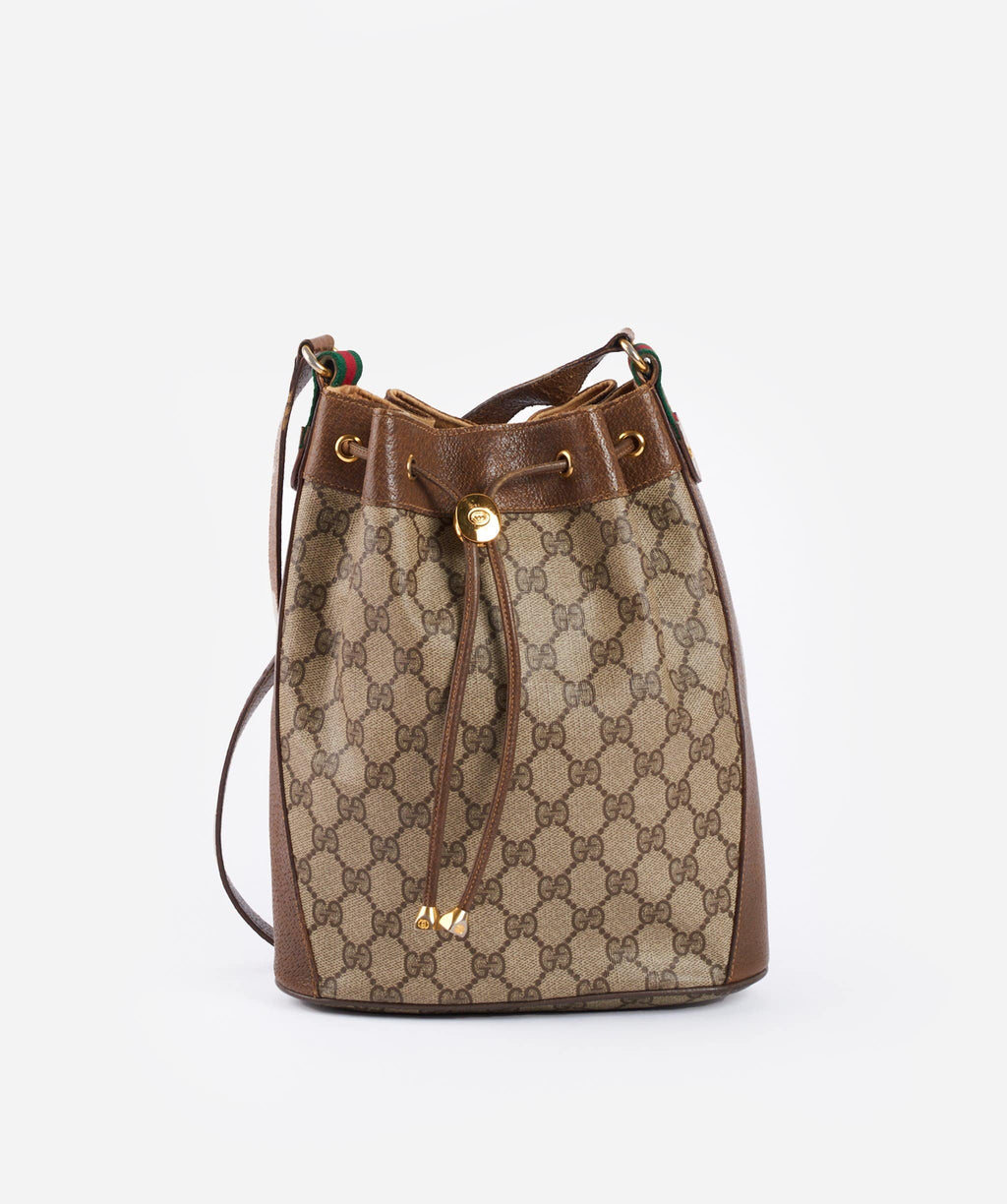 Gucci Women's Pre-Loved Sherry Line Shoulder Bag, Gg Canva, Brown