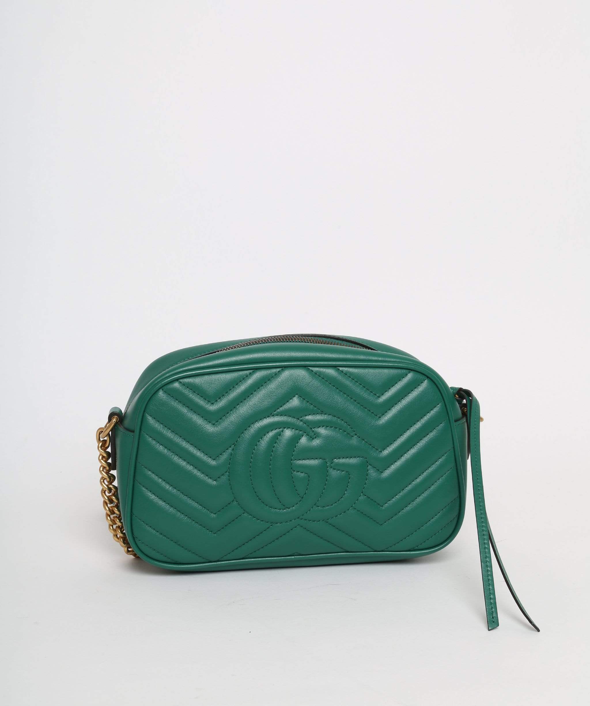 Gucci Gucci Green Marmot Small Bag with Gold Hardware