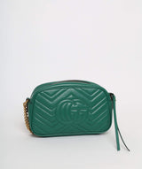 Gucci Gucci Green Marmot Small Bag with Gold Hardware