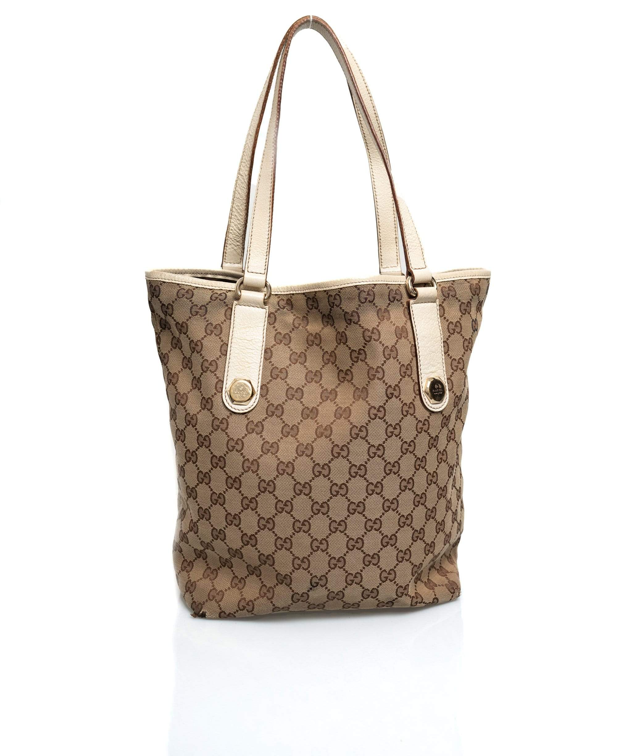 Gucci Gucci Guccissima Beige Canvas Tote Bag  AGL1012